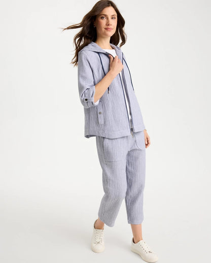 Chico's | Zenergy® Striped Gauze Jacket/ Blue