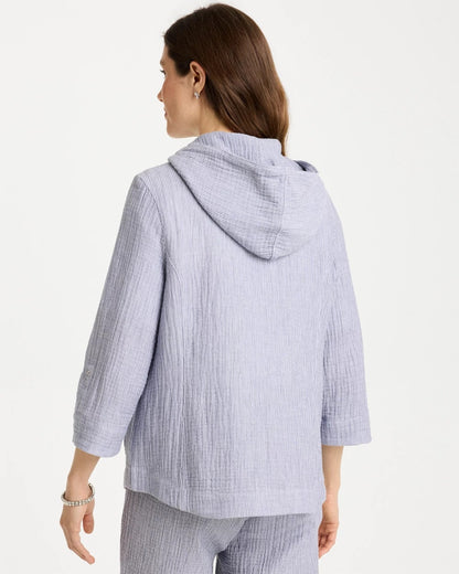 Chico's | Zenergy® Striped Gauze Jacket/ Blue