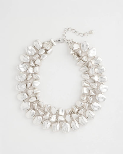 Chico's | Chunky Silver Multi-Strand Necklace/ Silver