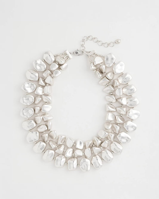 Chico's | Chunky Silver Multi-Strand Necklace/ Silver