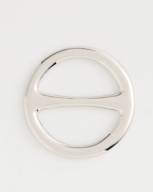 Chico's | Silvertone Scarf Ring/ Silver