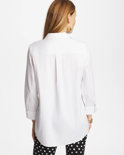 Chico's | No Iron™ Stretch Splitneck Tunic/ Optic White