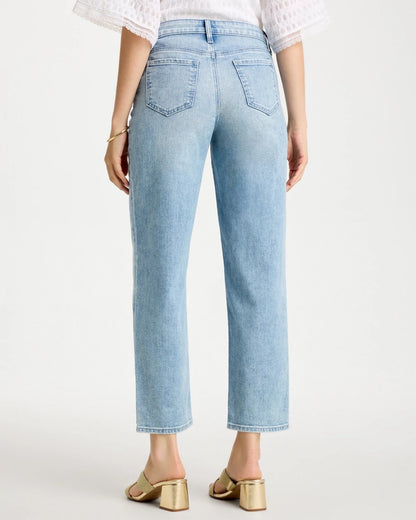 Chico's | Relaxed Boyfriend Rolled Hem Jean/ Bahama Indigo