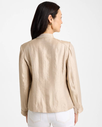 Chico's | Sheen Stand Collar Jacket/ Khaki