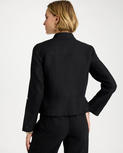 Chico's | Linen Moto Jacket/ Black