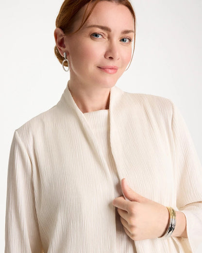 Chico's | Travelers™ Crinkle Textured Cardigan/ Sea Salt