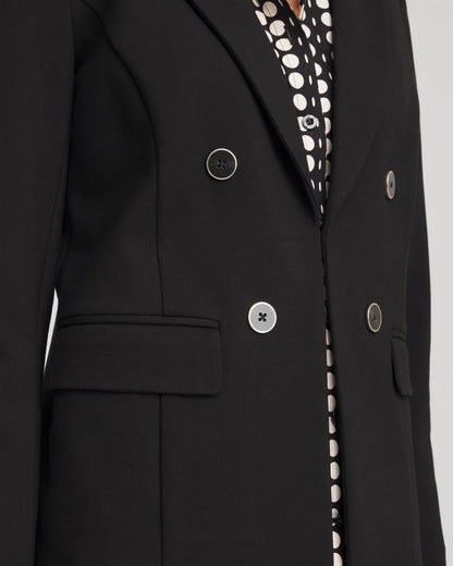 Chico's | Ponte Double-Breasted Knit Blazer/ Black
