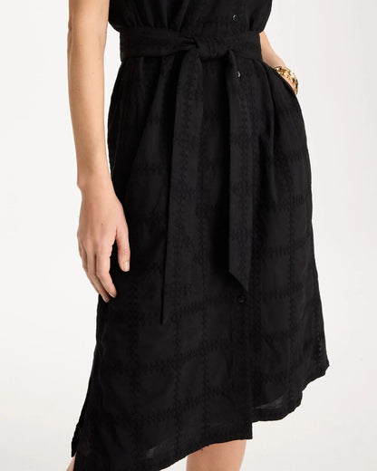 Chico's | Embroidered Cotton Shirtdress/ Black