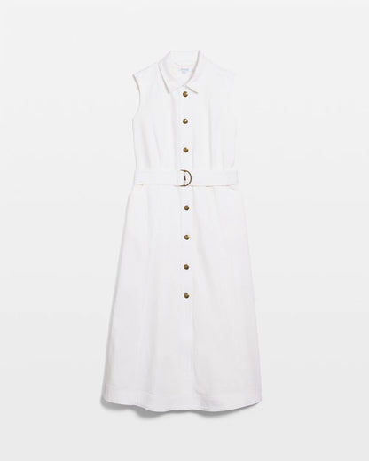 Chico's | Denim Sleeveless Shirtdress/ Alabaster