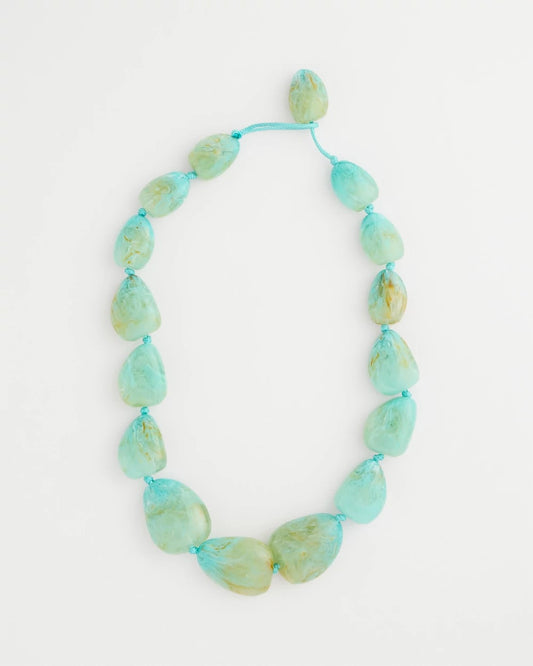 Chico's | Ocean Resin Beaded Necklace/ Turquoise
