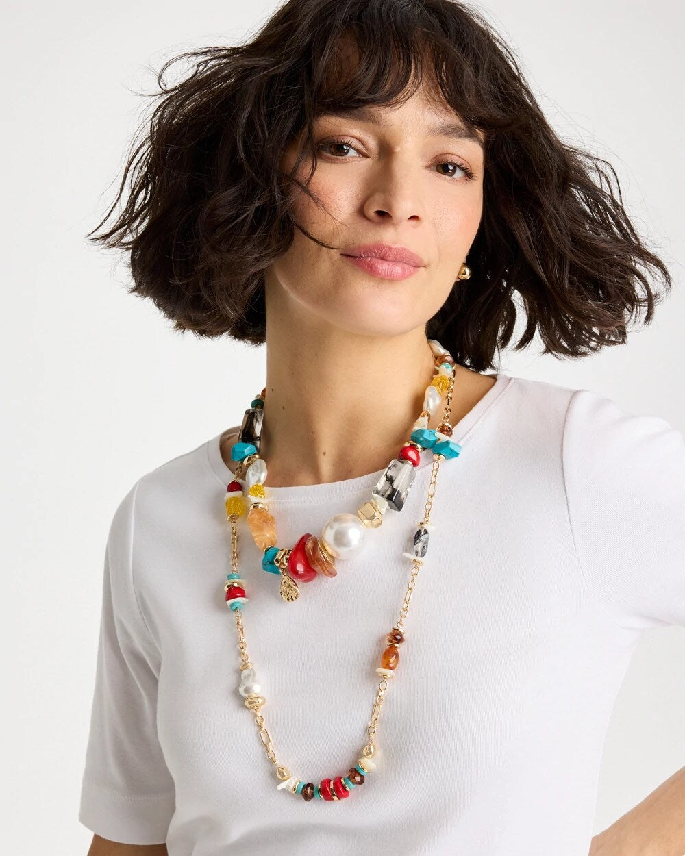 Chico's | Chico's Originals Short Beaded Necklace/ Multi