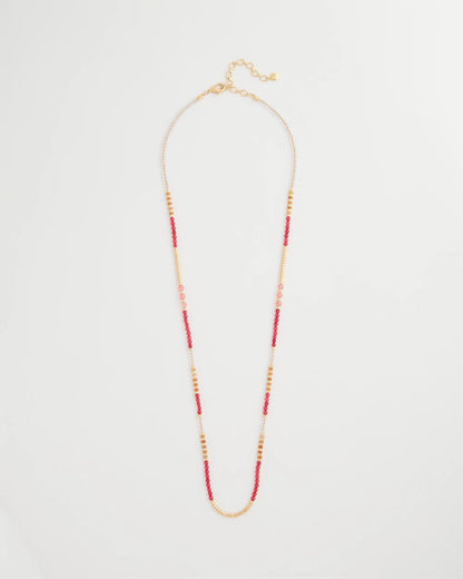 Chico's | Coral Genuine Stone Long Necklace/ Coral