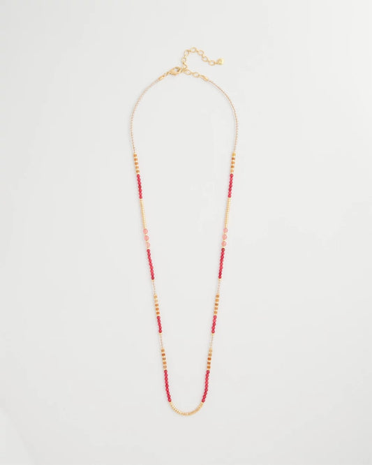 Chico's | Coral Genuine Stone Long Necklace/ Coral