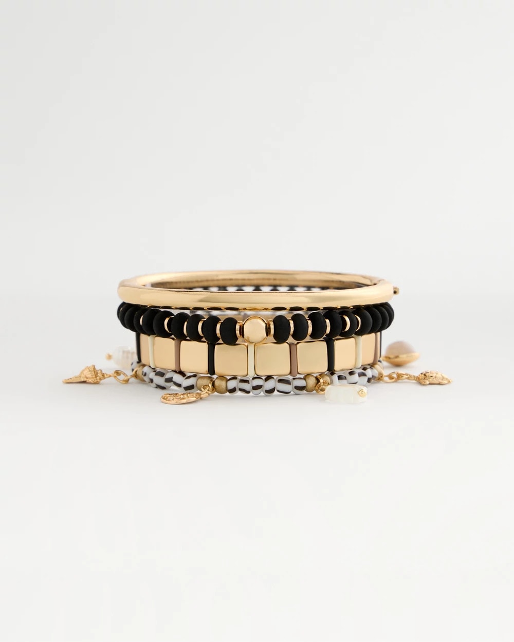 Chico's | Black Round Stretch Bracelet/ Black