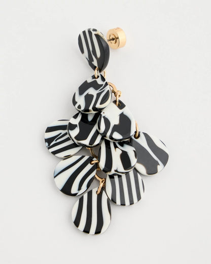 Chico's | Chic Chandelier Earrings/ Black/White