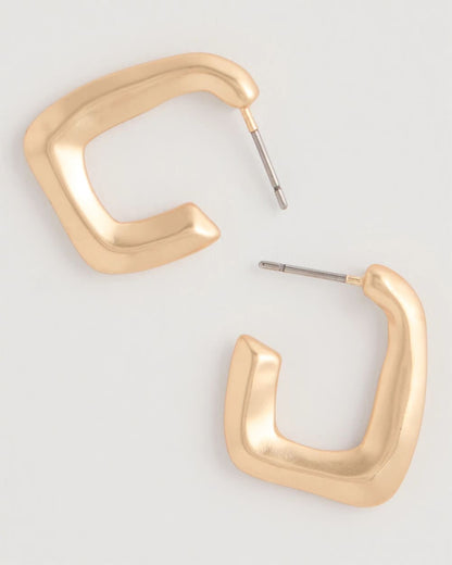 Chico's | Mini Goldtone Square Earrings/ Gold