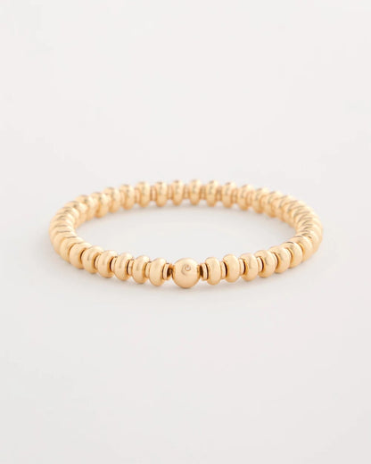 Chico's | Goldtone Rounded Stretch Bracelet/ Gold