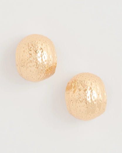 Chico's | Crinkle Goldtone Hoop Earrings/ Gold