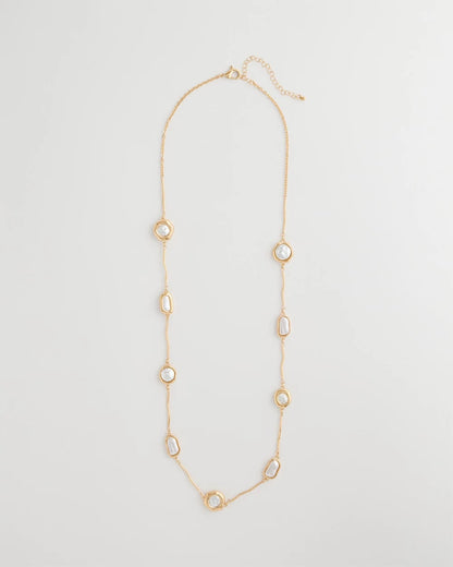 Chico's | Siren Faux Pearl Long Necklace/ Pearl