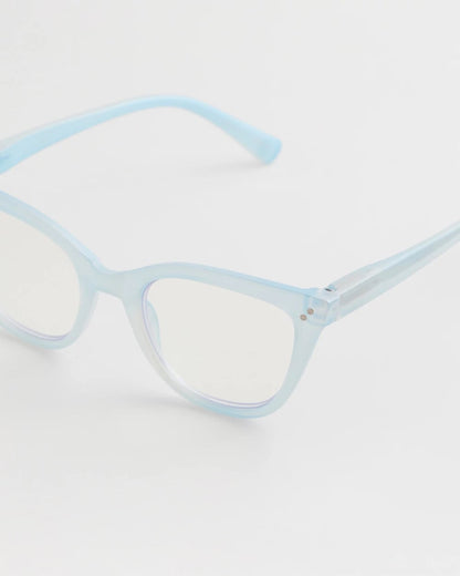 Chico's | Pearlescent Cat Eye Readers/ Light Blue