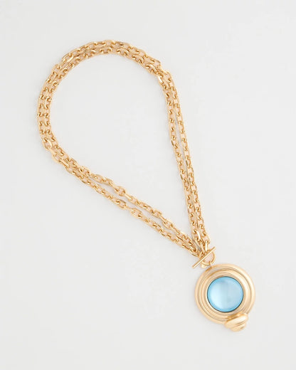 Chico's | Twice As Nice Aqua Pendant Necklace/ Aqua