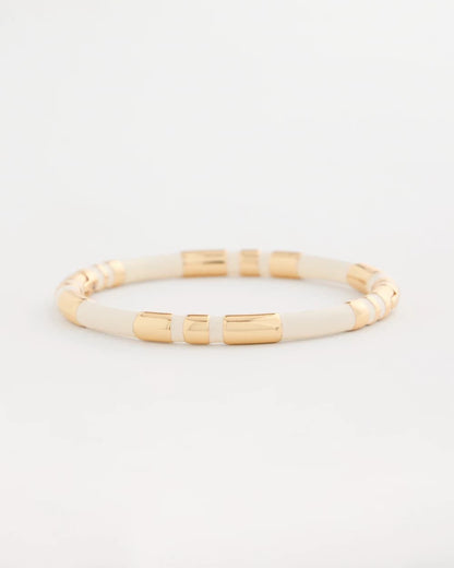 Chico's | White Enamel Hinge Bangle/ White