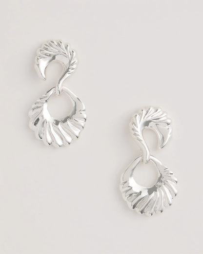 Chico's | Silvertone Doorknocker Earrings/ Silver