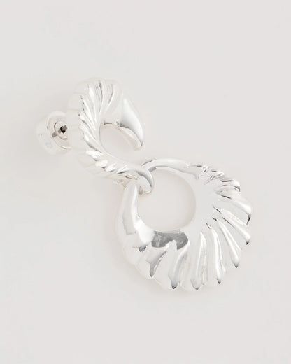 Chico's | Silvertone Doorknocker Earrings/ Silver