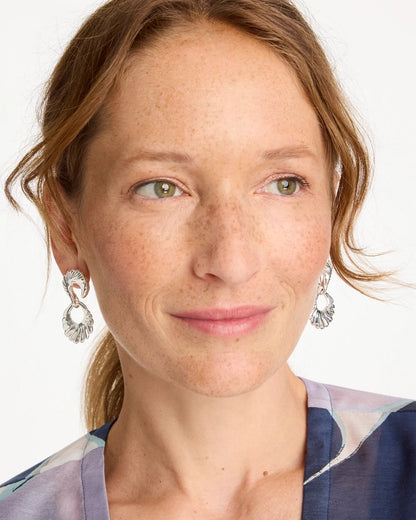 Chico's | Silvertone Doorknocker Earrings/ Silver