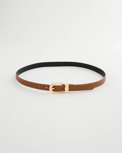 Chico's | Skinny Reversible Trouser Belt/ Black/Brown