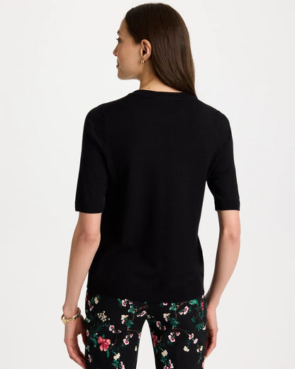 Chico's | Ella Crewneck Pullover Sweater/ Black