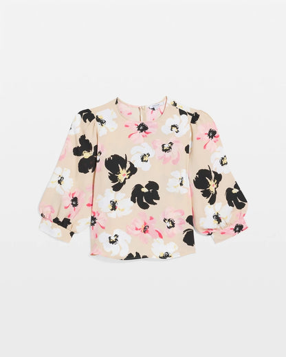 Chico's | Satin Blossom Burst Top/ Sweet Blossom