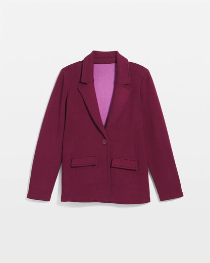 Chico's | Single-Breasted Sweater Blazer/ Deep Chianti