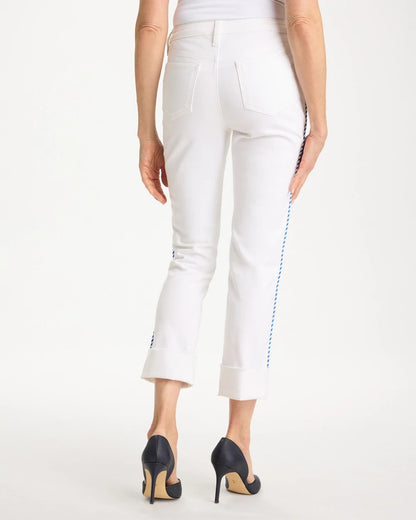 Chico's | Girlfriend Roll Cuff Crop Jeans/ Alabaster