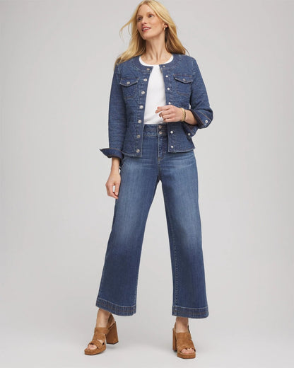 Chico's | Quilted Denim Jacket/ Wilma Indigo