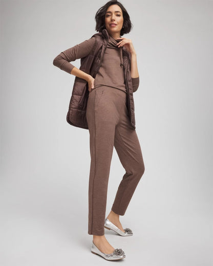 Chico's | Zenergy® Cloud Satin Trim Pants/ Walnut