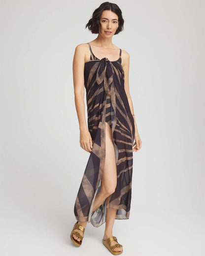 Chico's | Gottex Desert Queen Pareo/ Black/Brown