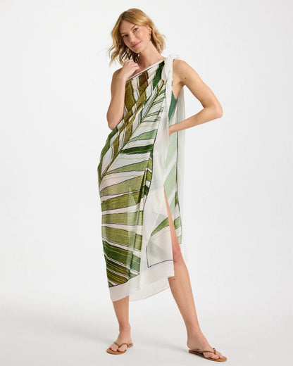 Chico's | Gottex Willow Pareo/ Green Print