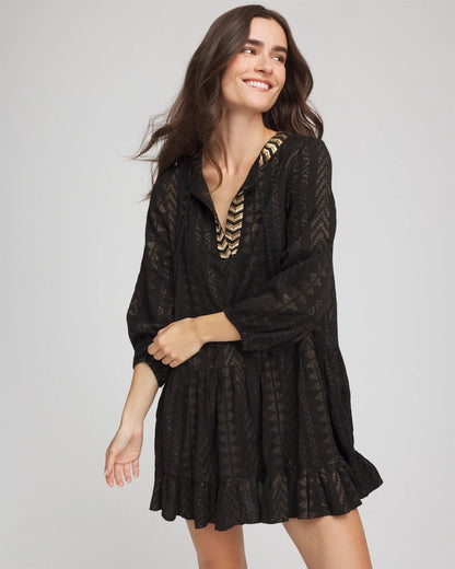 Chico's | Miraclesuit® Beach Jacquard Dress/ Black