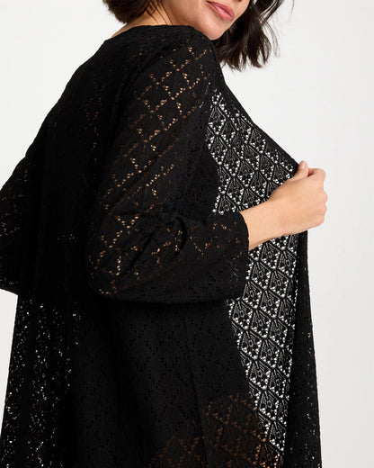 Chico's | Long Knit Swim Cover-Up/ Black
