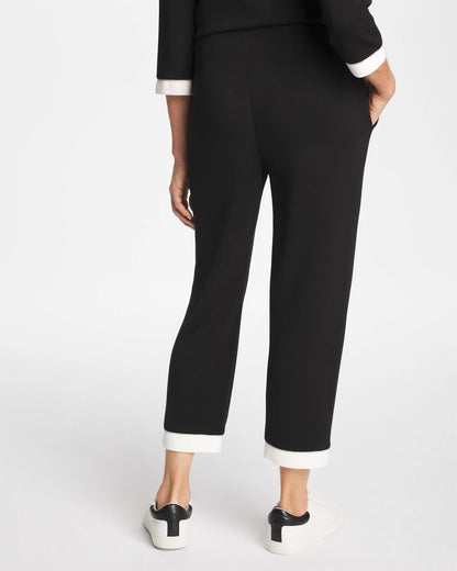 Chico's | Zenergy® Soft Caviar Bead Contrast Pants/ Black