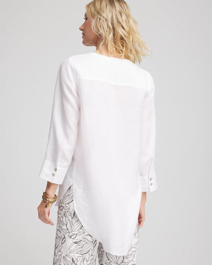 Chico's | No Iron™ Linen Tunic/ Optic White
