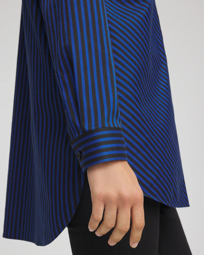 Chico's | No Iron™ Slimming Striped Tunic/ Cobalt Stone
