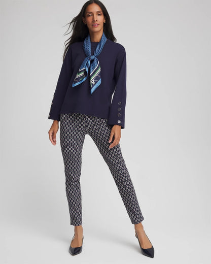 Chico's | Brigitte™ Chain Connection Slim Ankle Pants/ Passport Blue