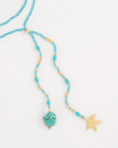Chico's | Genuine Turquoise Stone Y-Necklace/ Teal