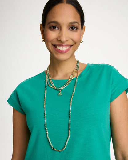 Chico's | Aventurine Stone Pendant Necklace/ Green