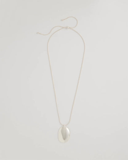 Chico's | Adjustable Silvertone Pendant Necklace/ Silver