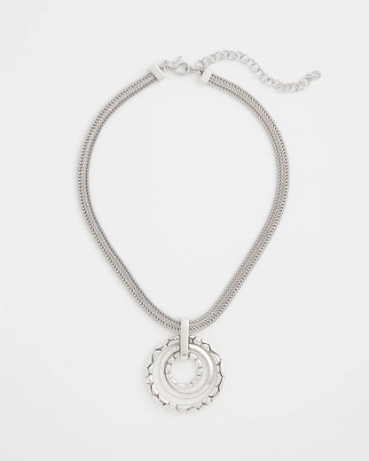 Chico's | Silver Short Pendant Necklace/ Silver