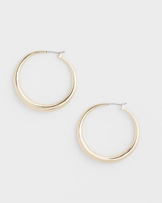 Chico's | Cassie Gold-Tone Hoop Earrings/ Gold