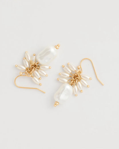 Chico's | Pearl Cluster Drop Earrings/ Pearl